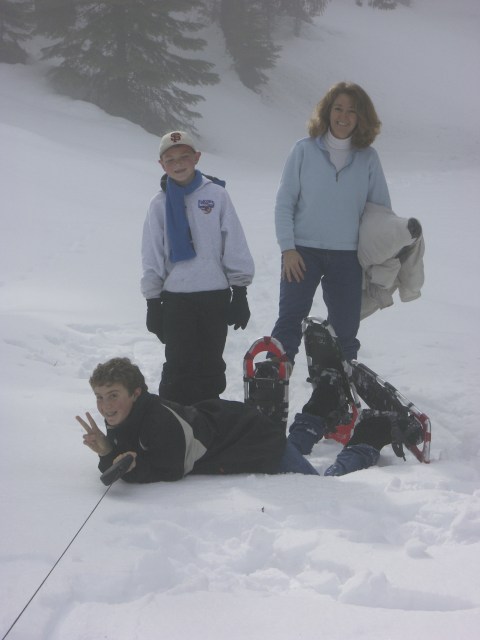 Winter snowshoe expedition.